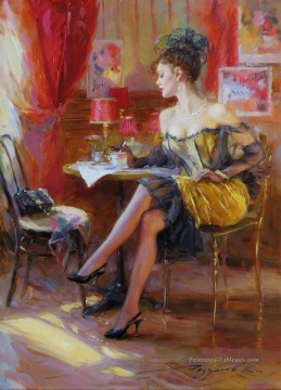 Belle femme KR 071 Impressionist Peinture à l'huile